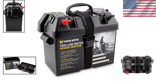 Efficient Trolling Motor Battery Center, Resettable Circuit Breakers & Terminals