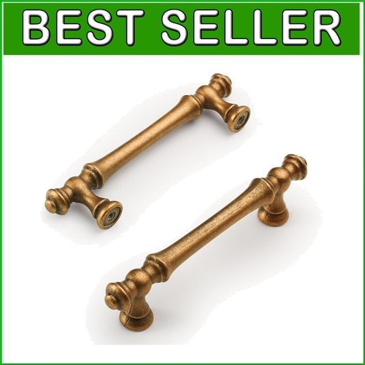 Durable Antique Brass Cabinet Pulls - 3.75 Inch (96mm) Hole Center Hardware