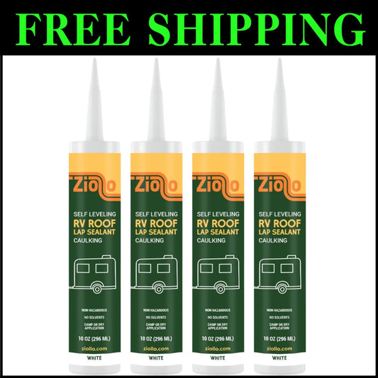 Self-Leveling RV Roof Sealant - White Waterproof EPDM Caulk for Easy Application