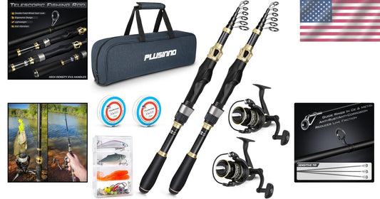 Sensitive and Strong Telescopic Fishing Rod Package - Ideal for Bass Fishing