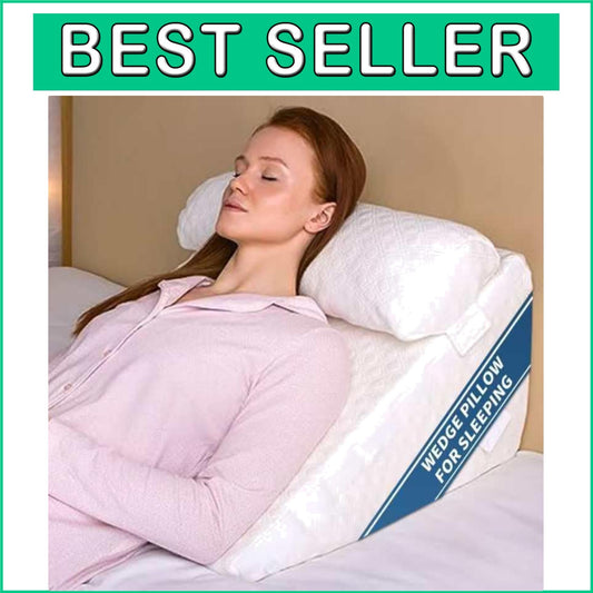 Adjustable 7-in-1 Wedge Pillow - Memory Foam for Elevated Sleep & Comfort