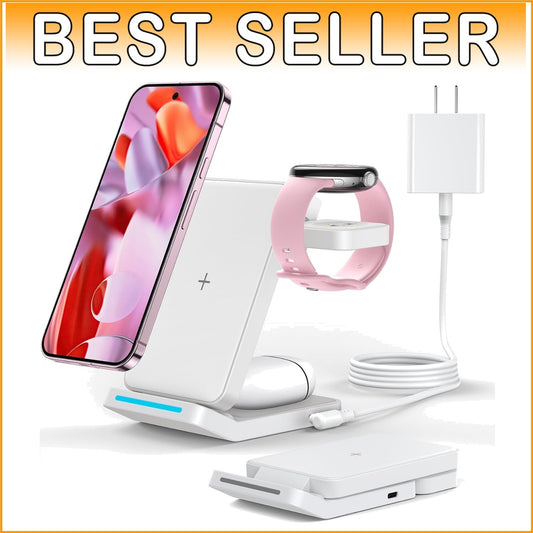 Adjustable Travel-Friendly Wireless Charger for Google Pixel Watch 3/2 & More