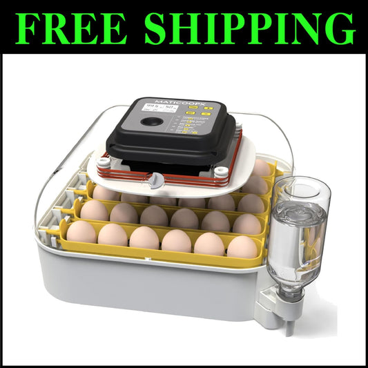 Advanced 30 Egg Incubator with Built-In Candler and External Water Refill