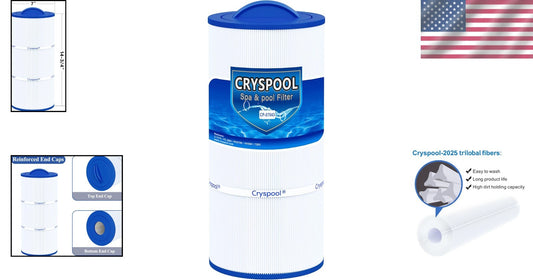 Durable 75 Sq. Ft Spa Filter with Advanced Trilobal Fabric - Lightweight Design