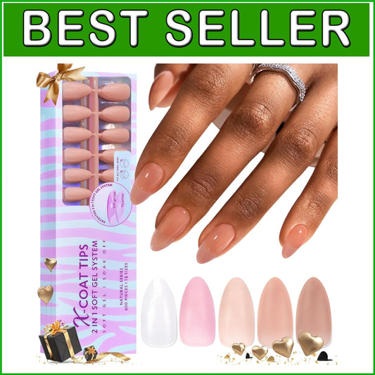 15 Sizes Soft Gel Nail Tips - 600PCS Pre-Colored Press On Nails for Easy Styling