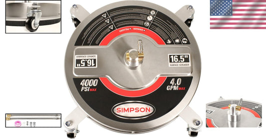 Efficient 16.5" Pressure Washer Surface Cleaner with Rotating Jets - 4000 PSI