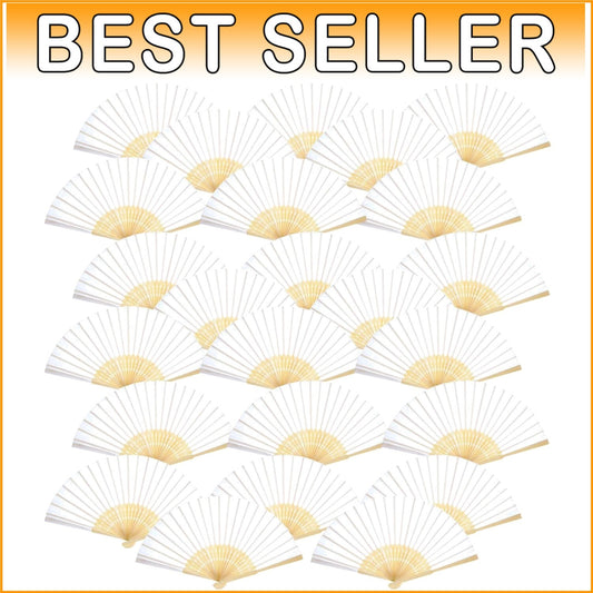 Artistic Silk Bamboo Handheld Fans - 120 Elegant Cooling Accessories for Parties