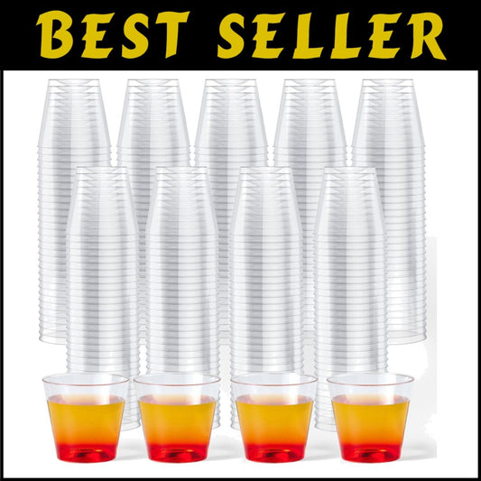 Clear Disposable Shot Glasses 1 oz - Perfect for Wine and Whiskey Tasting