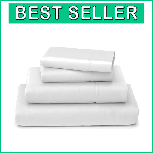 4-Piece Queen Bedding Set - Soft Bamboo Sheets with Deep Pockets & Easy Care