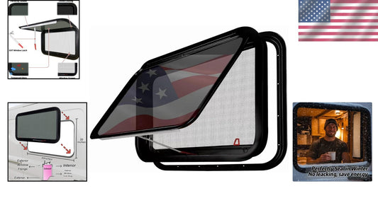 DOT Certified RV Emergency Exit Window 30"x20" with Tempered Glass & Trim Kit