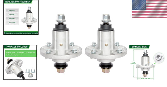 Durable Aluminum Spindle Assembly Replaces GY20454 for John Deere Tractors