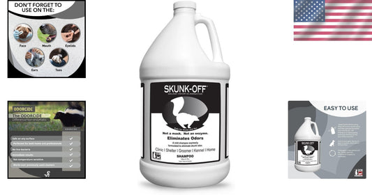 Mild Tearless Skunk Odor Remover Shampoo – Safe for Pets & Family - 1 Gallon