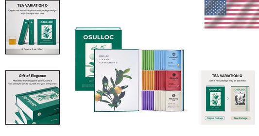 Elegant 36-Count Tea Gift Set with 6 Premium Organic Blends from Jeju Island