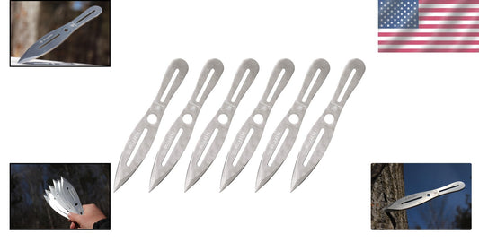 Lightweight 8-Inch Stainless Steel Throwing Knives with Sheaths for Competition