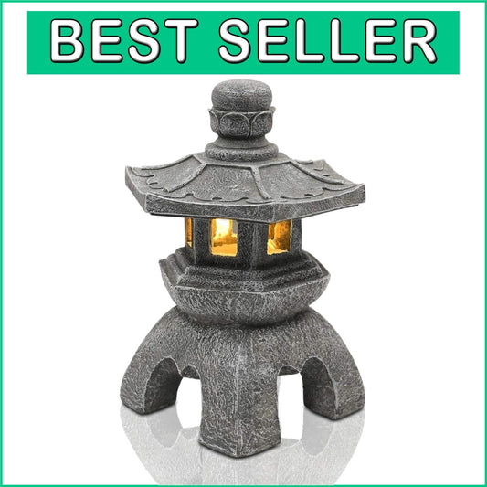 Charming Painted Polyresin Lantern Statue - Perfect for Indoor & Outdoor