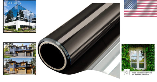 Durable Non-Adhesive One Way Window Tint for Home & Office - 6 Mil Thickness