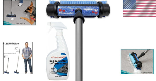 Ergonomic Floor Scrub Brush with 32oz Shampoo for Hassle-Free Carpet Cleaning