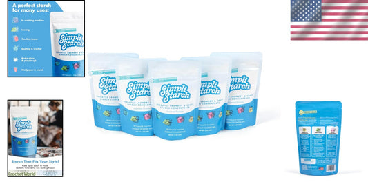 Unscented Dry Starch Concentrate for Laundry & Crafts - Chemical-Free 8oz