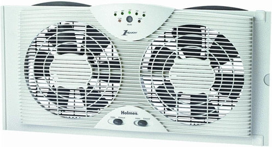 Lightweight Dual 8" Blade Window Fan with Adjustable Extender - Ideal for Homes