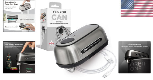 Professional-Grade Automatic Can Opener for Large Cans - Compact & User-Friendly