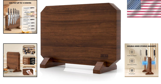 Double-Sided Magnetic Knife Holder with Non-Slip Feet - Modern Kitchen Essential