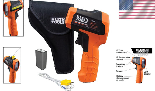 Compact Infrared Thermometer for Professionals - Durable, Quick Response, K-Type