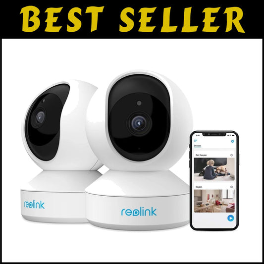 Advanced 3MP Indoor Security Camera Duo with Alexa Control & Night Vision