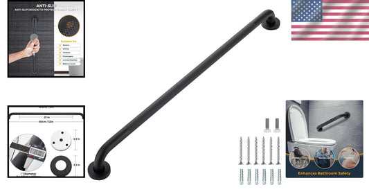 Wall-Mounted Bathroom Grab Bars - Durable 32-Inch Anti-Slip Safety Solution