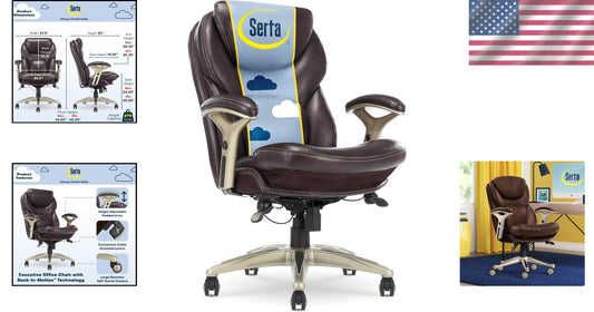 Premium Chestnut Brown Executive Office Chair with Ergonomic Support and Style