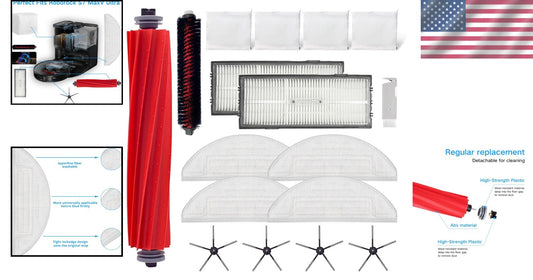 16-Piece Accessories Kit for Xiaomi Roborock S7 MaxV Ultra Vacuum Cleaner