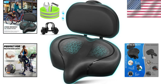 Ergonomic Oversized Bicycle Saddle with Memory Foam - Easy 2-Minute Installation