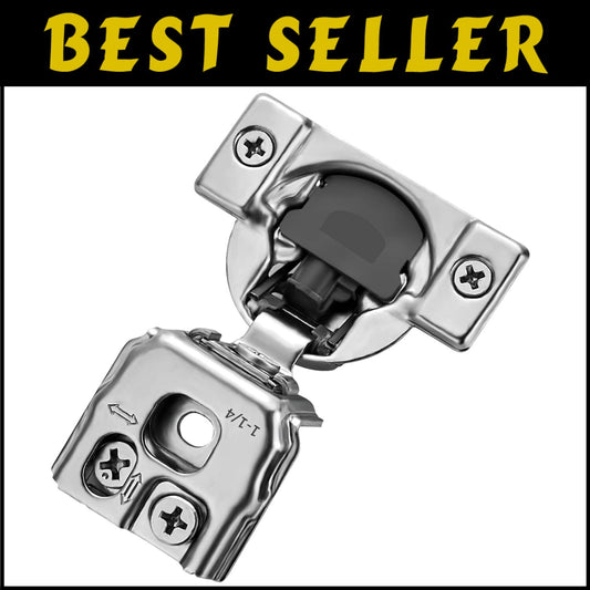 Premium 1-1/4" Overlay Soft Close Hinges - 30 Pack Satin Nickel Finish