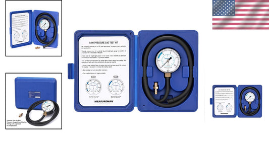 0-10" W.C. Manifold Pressure Test Kit with 40" Rubber Hose - Easy to Use & Store