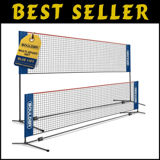 Adjustable Portable Net for Badminton, Tennis & Soccer - Quick Setup Anytime