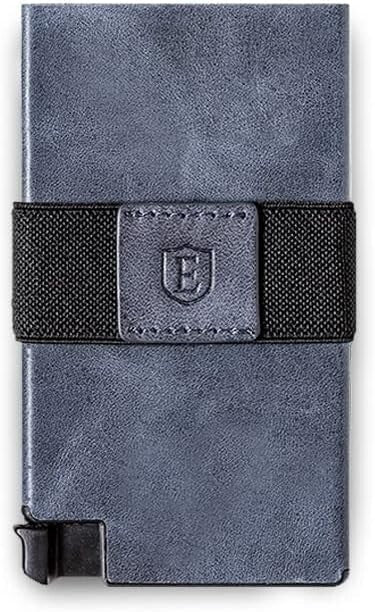 Men's Minimalist Wallet - Durable RFID Cardholder with Quick Access - Steel Blue