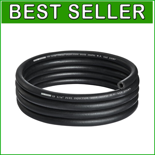 5/16 Fuel Line Hose - 10FT SAE J30R9 Transmission Rubber, 1200PSI Burst Pressure