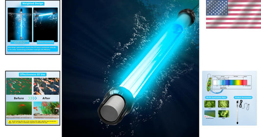 55W UV Pond Light for 500-5000 Gallons - Effective Algae Control Solution