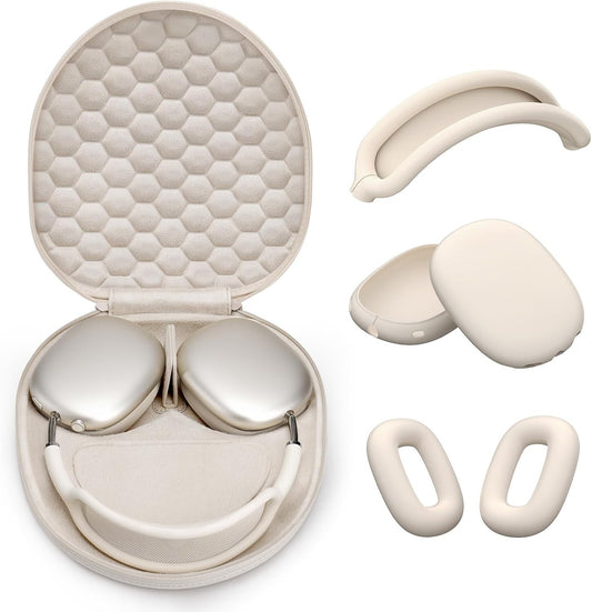 Shockproof Slimline Travel Case for AirPods Max – Honeycomb Protection Included