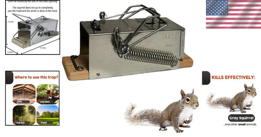 High-Quality Outdoor Squirrel Trap - Large Metal Design for Quick Extermination