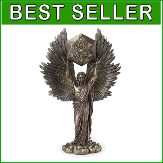 Unique Metatron Angel and Sacred Geometry Cube Statue - 2.5 lbs of Brilliance