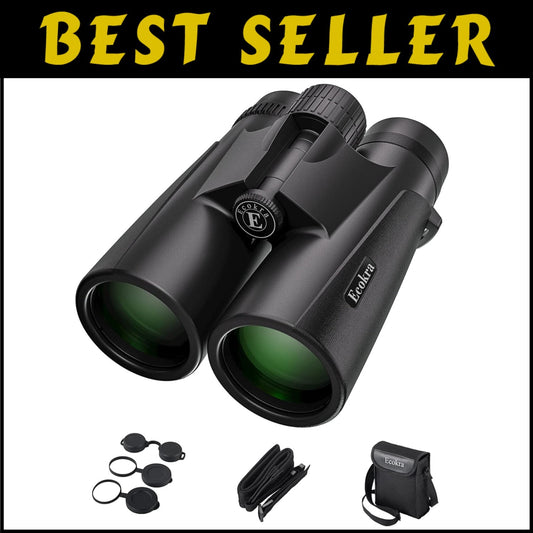 Travel-Ready 12x42 High Power Binoculars with Large Field of View for Adventures