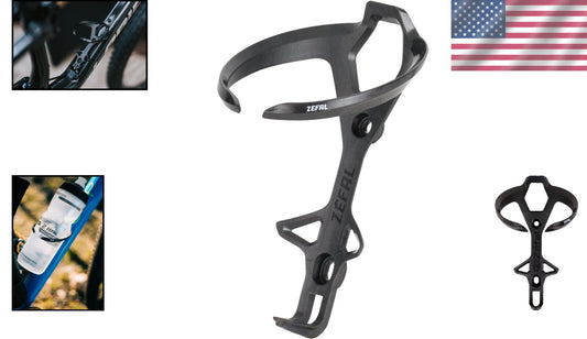 Carbon Fiber Bottle Cage in Sleek Black - Easy Insert & Removal for Cyclists