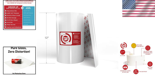 Self-Healing Clear Gloss Paint Protection Film Roll - UV Shield for Vehicles