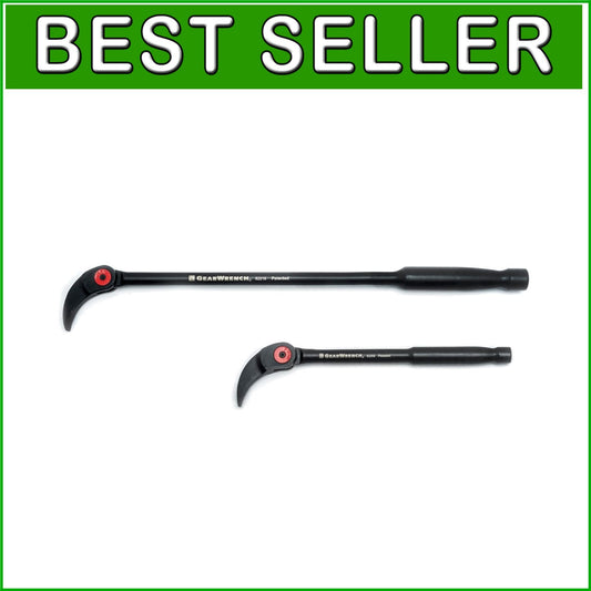 Alloy Steel 2-Piece Pry Bar Set with 14 Locking Positions for Tight Spaces