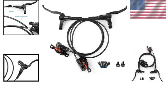 Complete Shimano MT200 Hydraulic Disc Brake Set with Resin Pads for Easy Upgrade