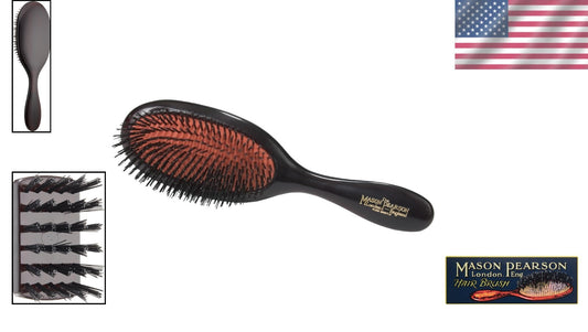 Ergonomic Wooden Handle Bath Brush with Natural Boar Bristles for Exfoliation
