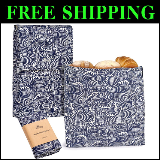 Sustainable Beeswax Bread Storage Bags - Extend Freshness, Reduce Plastic Waste