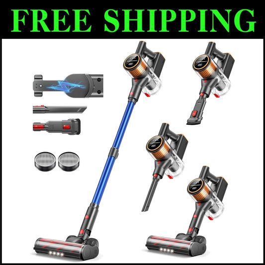 X9 Cordless Vacuum: 550W, Self-Standing Vacuum for Pet Hair & All Floor Types