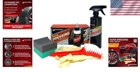 Dura-Cleaner & Tire Shine Applicator Set—Made in the USA for Ultimate Tire Care