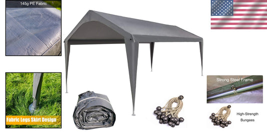 All-Weather 10x20 Feet Carport Replacement Top Canopy Cover - Easy Install